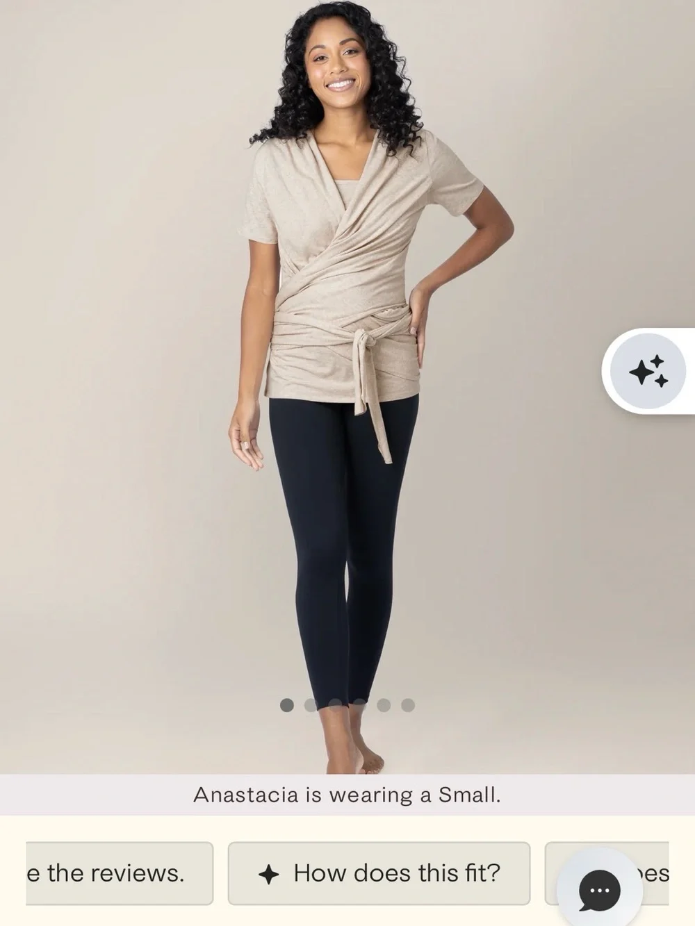 Kindred Bravely Organic Cotton Skin to Skin long Sleeve Wrap Top - Picture 2 of 5